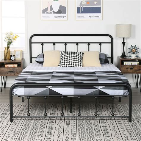 metal bed frame queen box spring|queen mattresses with box springs.